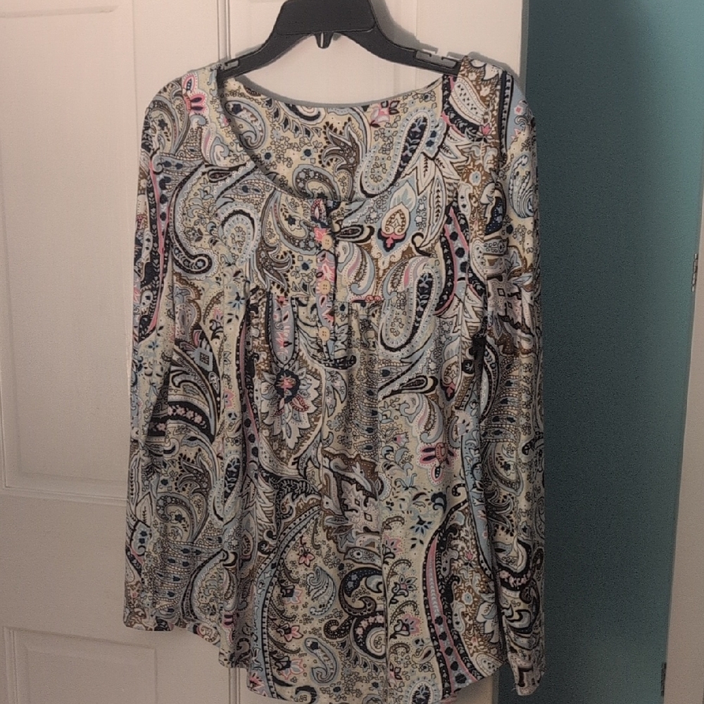 Paisley Long Sleeve Women's Top